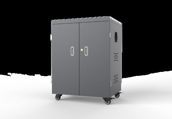 54 Ports USB Charging Cart with 8S Security Protection System and Cooling Fans for Tablets Storage