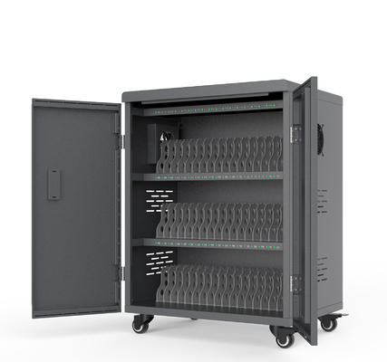 Antirust Tablet Storage Cabinet USB Charging Cart 54 Ports