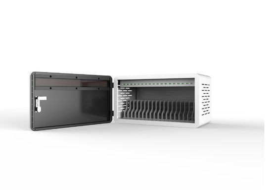 Desktop Model 18 Ports USB Charging Cabinet for Ipads with Lockable Front Door and 5V 2.4A Power Outlets