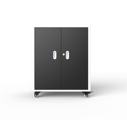30 Ports Laptop Charging Cabinet with Ventilation Holes and Galvanized Sheet Construction