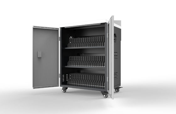 60 AC Ports Tablet Charging Cabinet with Locks and Keys Cooling Fans and German Medical Standard Wheels