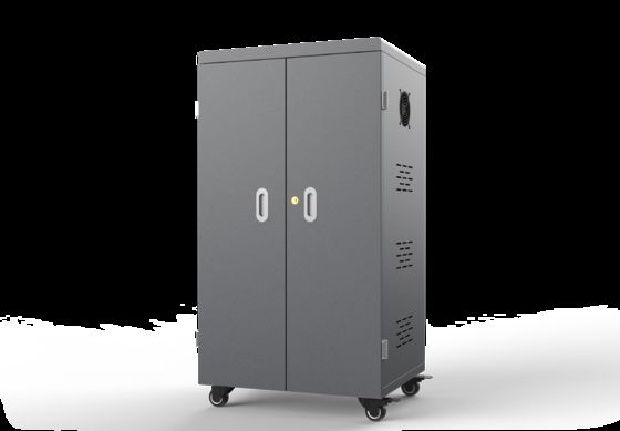 Smart 64 Ports Tablet Charging Cabinet with 8S Security Protection System and LED Lights for Schools and Offices