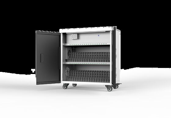 36 Ports USB Charging Cart with Galvanized Sheet and 8S Security Protection Lockable Charging Cabinet