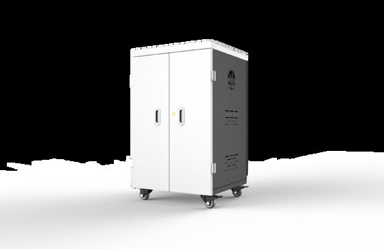 Movable 42 Ports AC Power Charging Cart with Galvanized Sheet Construction and German Medical Standard Wheels