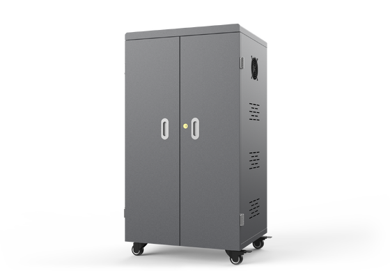 64 Slots USB Charging Cart with 8S Security Protection and Galvanized Sheet Material