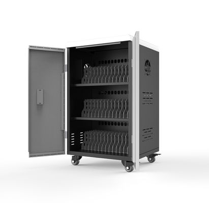 42 Ports Tablet Storage Cabinet with Galvanized Sheet and Cooling Fans for iPad Charging Trolley
